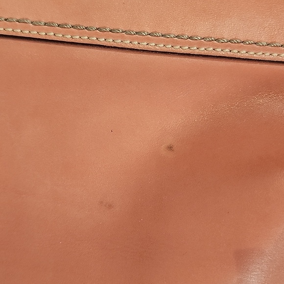 Coach Coral Leather Tote with Gold Accents - Picture 16 of 16